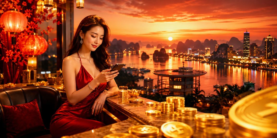 Người chơi game bài tại lễ hội Hạ Long Bay dịp Tết
