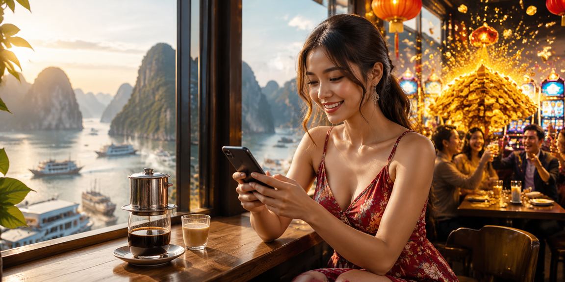 Người chơi trải nghiệm cá cược xổ số và casino trên điện thoại tại Hạ Long
